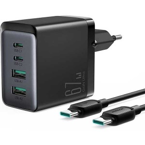 آداپتور شارژ 4 پورت 67 وات با کابل جویروم JOYROOM JR-TCG02 GaN Ultra 67W