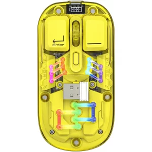 موس بی‌سیم دو حالته قابل شارژ با طراحی شفاف کوتسی OF-026