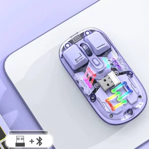 موس بی‌سیم دو حالته قابل شارژ با طراحی شفاف کوتسی OF-026