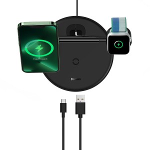 پد وایرلس سه کاره بیسوس مگ سیف دار مدل Baseus QC3CN001