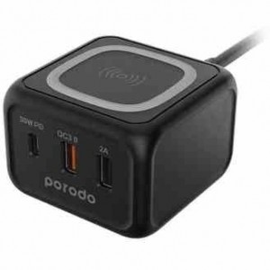 شارژر وایرلس رومیزی 3 پورت 30 وات پرودو Porodo Triple Ports Fast Wireless Charger FWCH005