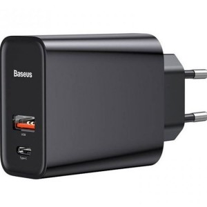 آداپتور سریع دو پورت 30 وات بیسوس Baseus Speed PPS Quick Charger USB+Type-C BS-EU905 CCFS-C01 30W