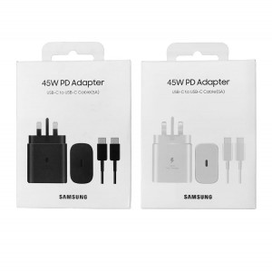 آداپتور سوپر فست شارژر سامسونگ 95درصد ۴۵ وات همراه کابل 1 متر Samsung Super Fast Charger 45W EP-TA845