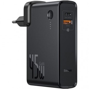 پاوربانک 10000 و شارژر دیواری بیسوس Baseus Power Station GaN 2 in 1 PPNLD-F01