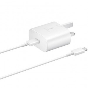 شارژر دیواری به همراه کابل USB-C اورجینال 95 درصد سامسونگ Samsung Super Fast Charging (25W) EP-TA800XWE