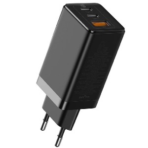 شارژر دیواری سریع دو پورت بیسوس Baseus GaN2 Pro Quick Charger 2C+U 65 EU CCGAN2P-B01