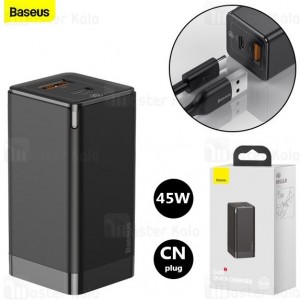 شارژر دیواری گوشی بیسوس Baseus GaN2 Quick Charger Dual TYPE-C CCGAN-X01 45W