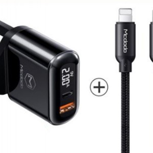 شارژر مسافرتی و کابل شارژ مک دودو Mcdodo CH-7231 PD+Quick Charge Travel Charger Set 18W
