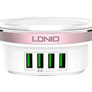 هاب شارژر وچراغ خواب ال دی نیو LDNIO LED PRESS LAMP A4406 4-Port USB Charger
