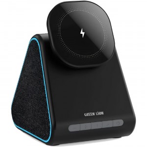 شارژر وایرلس 3در1 مگ تریو گرین GreenLion Mag Trio Speaker, Charger, Phone Stand