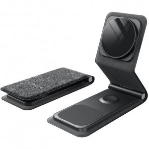 استند و شارژر وایرلس رو میزی لولو Levelo Arch Trio MagSafe Wireless Qi Compact Charging Stand