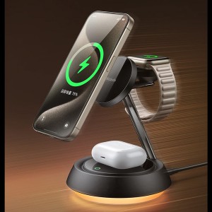 شارژر وایرلس 3 کاره مک دودو Mcdodo 15W Night Light Magnetic Wireless Charging Station CH-495