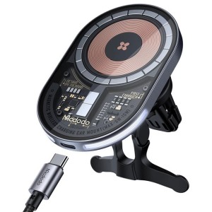 هولدر و شارژ وایرلس مگنتی مک دودو Mcdodo Transparent Magnetic Wireless Charging Car mount CH-2340