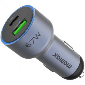 شارژر فندکی دو پورت 67 وات مومکس Momax MoVe Car Charger UC16E