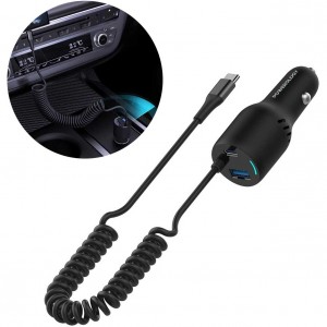 شارژرفندکی 100 وات با کابل پاورولوژی Powerology Car Charger 100W PCCSR016