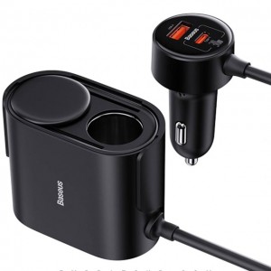 شارژر فندکی 4 پورت 30 وات بیسوس Baseus High Efficiency Pro 30W 2 in 1 Car Cigarette Lighte BS-CG010