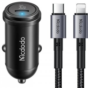شارژر فندکی مکدودو 30 وات به همراه تایپ سی به لایتنینگ MCDODO CC-7492