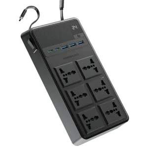 چند راهی برق پاورولوژی Powerology 2500w 6 AC Power Strip PWC030