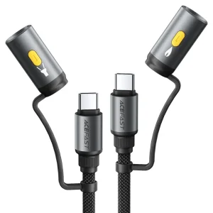 کابل Type-C به Type-C چندکاره ایس فست ACEFAST J4 Acewire Pro طول 1.2 متر توان 60 وات