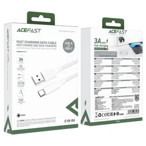 کابل Type-C ایس فست ACEFAST C18-04 طول 1.2 متر توان 15 وات