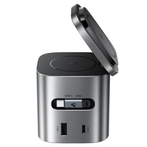 استند و شارژر وایرلس چند کاره مگ سیف ایس فست ACEFAST Z9 با قابلیت شارژ اپل واچ