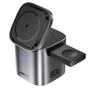 استند و شارژر وایرلس چند کاره مگ سیف ایس فست ACEFAST Z9 با قابلیت شارژ اپل واچ