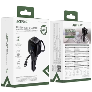 شارژر فندکی ایس فست ACEFAST B17 95W Fast Charger توان 95 وات همراه با کابل متصل