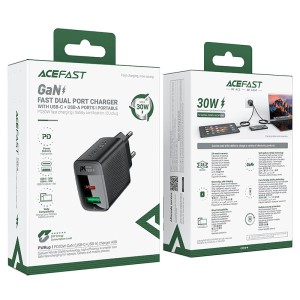 شارژر دیواری ایس فست ACEFAST A98 PD30W GaN Fast Charger توان 30 وات