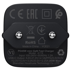 شارژر دیواری ایس فست ACEFAST A119 PD45W GaN Fast Charger توان 45 وات