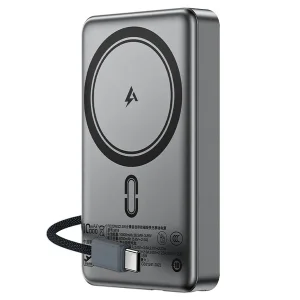 پاوربانک وایرلس 10000 مگ سیف ایس فست ACEFAST M18 توان 20 وات همراه با کابل متصل