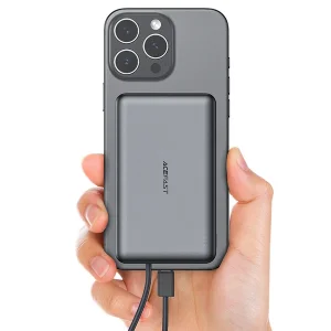 پاوربانک وایرلس 10000 مگ سیف ایس فست ACEFAST M18 توان 20 وات همراه با کابل متصل