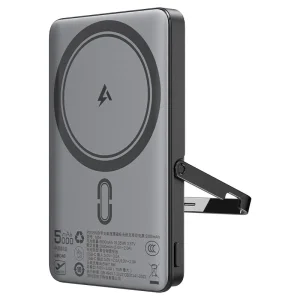 پاوربانک وایرلس فوق نازک 5000 مگ سیف ایس فست ACEFAST M16 توان 18 وات دارای استند