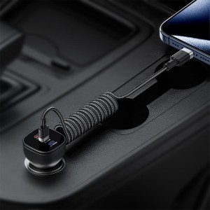 کابل Type-C فنری ایس فست ACEFAST C14-04 طول 1.2 متر توان 15 وات