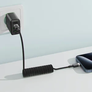 کابل Type-C به Type-C فنری ایس فست ACEFAST C14-03 طول 1.2 متر توان 60 وات