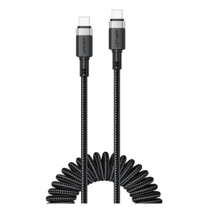 کابل Type-C به Type-C فنری ایس فست ACEFAST C14-03 طول 1.2 متر توان 60 وات