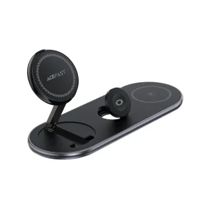 استند و شارژر وایرلس چند کاره مگ سیف ایس فست ACEFAST E19 Qi2 با قابلیت شارژ اپل واچ