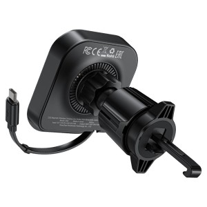 هولدر و شارژر وایرلس دریچه کولری مگ سیف ایس فست ACEFAST D32 توان 15 وات با کابل جمع شونده