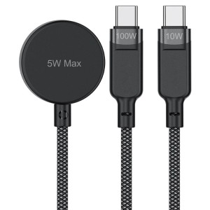 کابل دو سر Type-C و شارژر اپل واچ ایس فست ACEFAST C6-11 طول 1.2 متر توان 100 وات