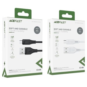 کابل میکرو یو اس بی ایس فست ACEFAST C3-09 شدت جربان 2.4 آمپر