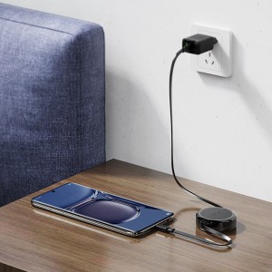 کابل جمع شونده Type-C به Type-C ایس فست ACEFAST C13-03 طول 80 سانتی‌متر توان 60 وات