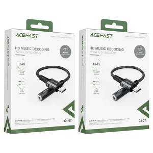 کابل Type C به پورت AUX ایس فست ACEFAST C1-07 طول 18 سانتی متر