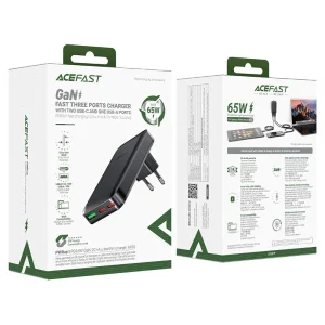 شارژر دیواری ایس فست ACEFAST A100 PD65W GaN Fast Charger توان 65 وات