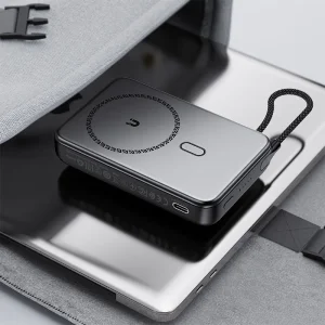 پاوربانک وایرلس 10000 مگ سیف ایس فست ACEFAST M24 توان 22.5 وات همراه با کابل متصل و استند