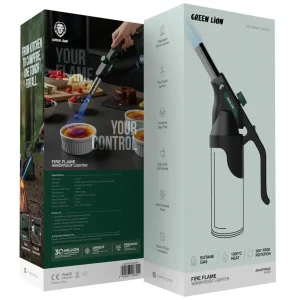 مشعل ضد باد گرین لاین Green Lion Fire Flame Windproof Lighter GNFIRFLMEXBK (E)