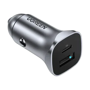 شارژر فندکی 20 وات و 30 وات با دو پورت USB-A و USB-C یوگرین مدل CD130