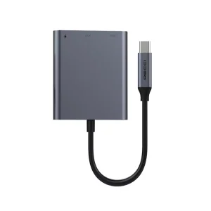 هاب 3 پورت usb3.0 مدل RH05 رسی  (Recci RH05 Type-C To Type-C/USB3.0/HDMI 3-In-1 Hub)