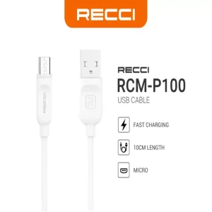 کابل تبدیل USB به microUSB رسی مدل RCM-P100