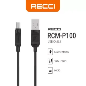 کابل تبدیل USB به microUSB رسی مدل RCM-P100