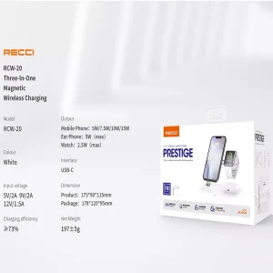 پایه نگهدارنده و شارژر بی سیم (وایرلس) گوشی موبایل رسی مدل Wireless Charger RCW-20