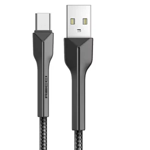 کابل تبدیل USB به USB-C رسی مدل RTC-N24C طول 1.5 متر (Recci RTC-N24C data cable Fast charge Type-C to USB 1.5M)